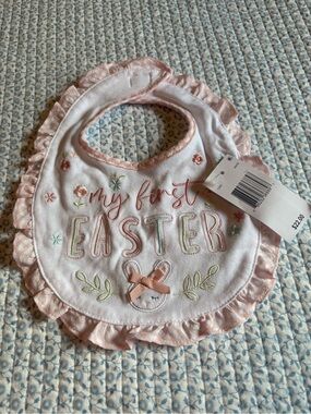 Baby Essentials My First Easter Baby Bib with Bunny NWT
